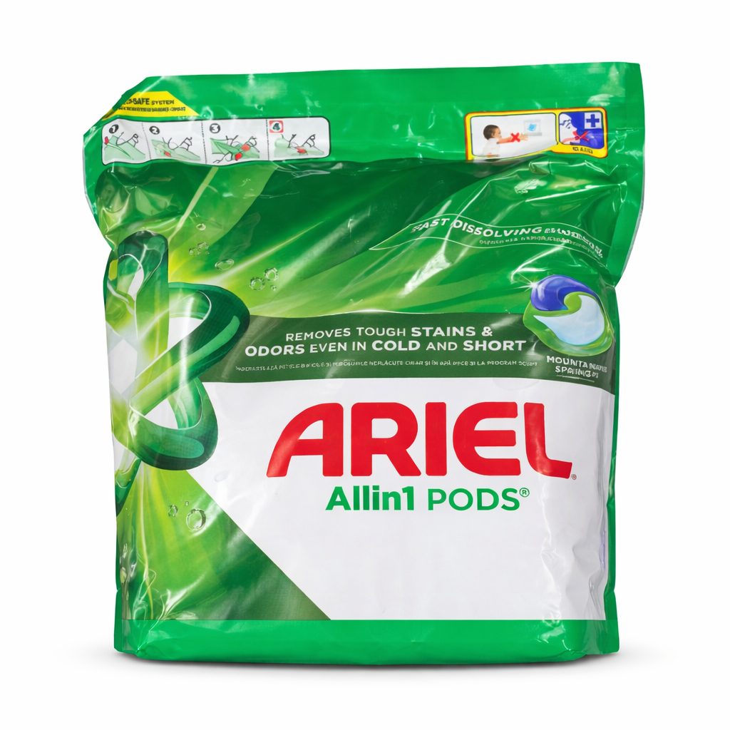 Ariel Pods All in 1 Mountain Spring - 65 Capsule Detergent pentru Rufe