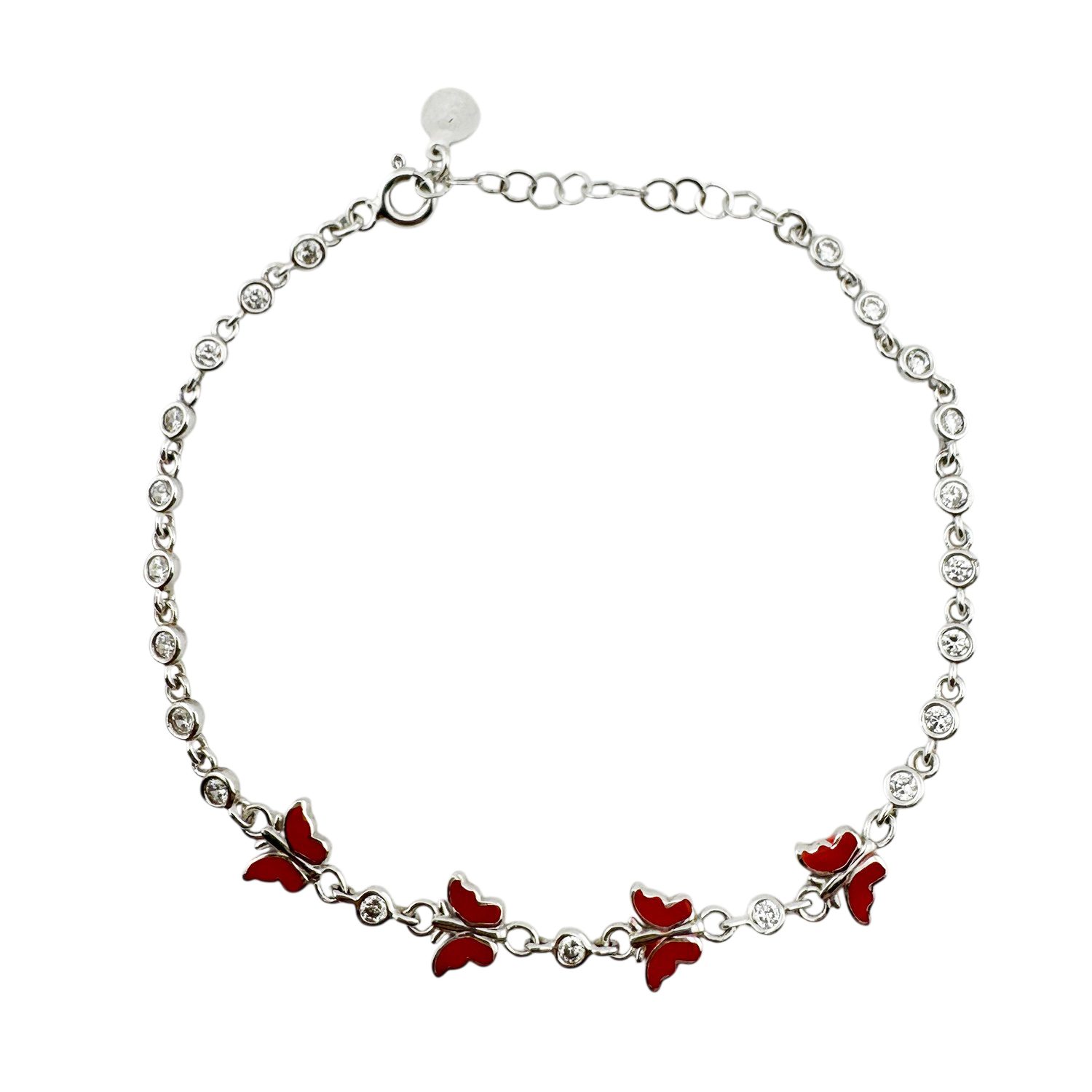 Brățară pentru copii Jolie argint 925 model fluture email zirconiu
