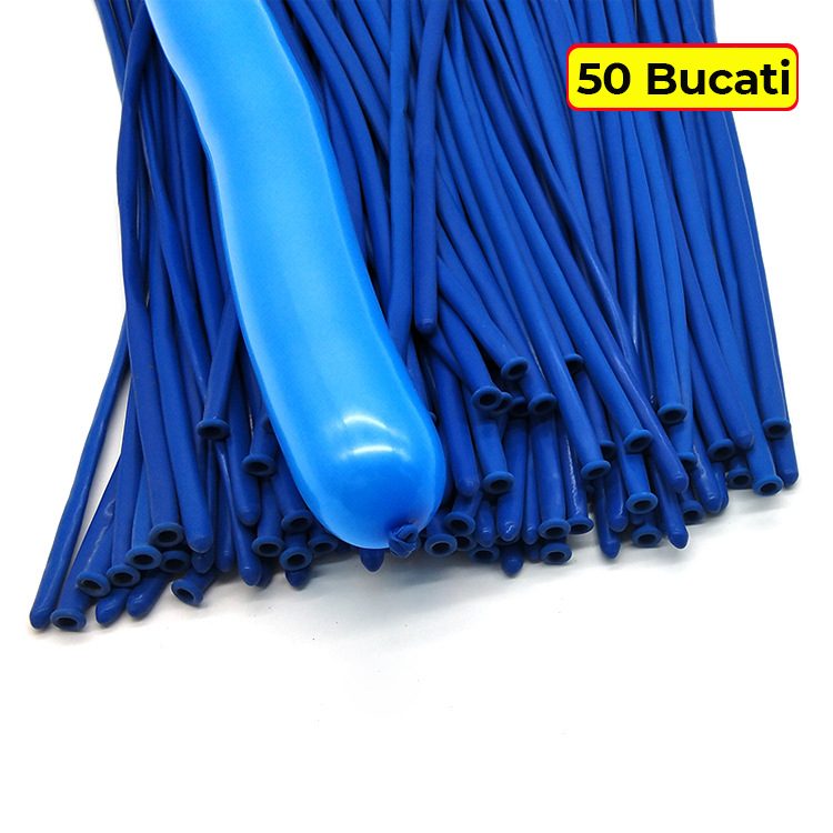 Set complet 50 baloane modelaj albastru