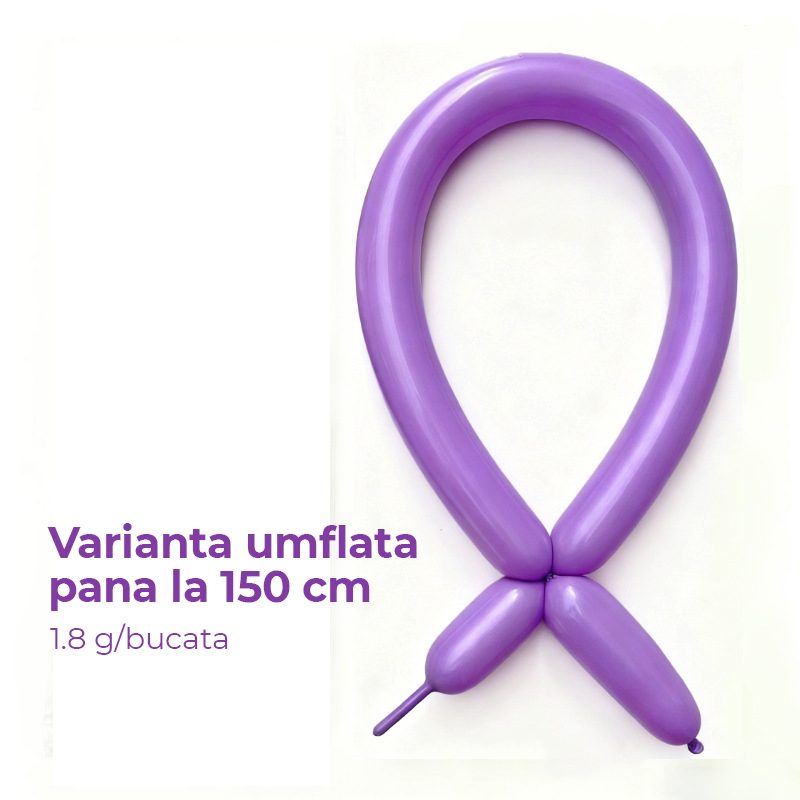 Detaliu baloane modelaj mov