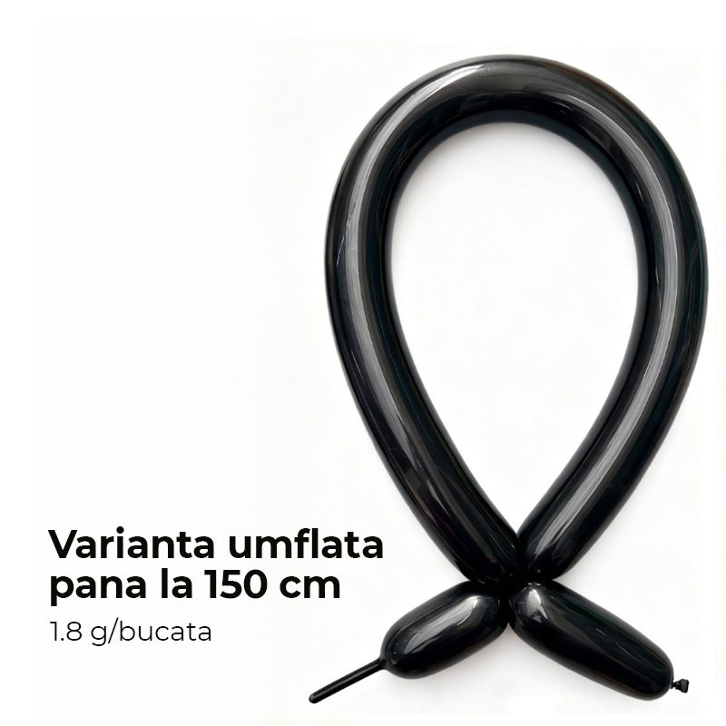 Detaliu baloane modelaj negru dimensiuni
