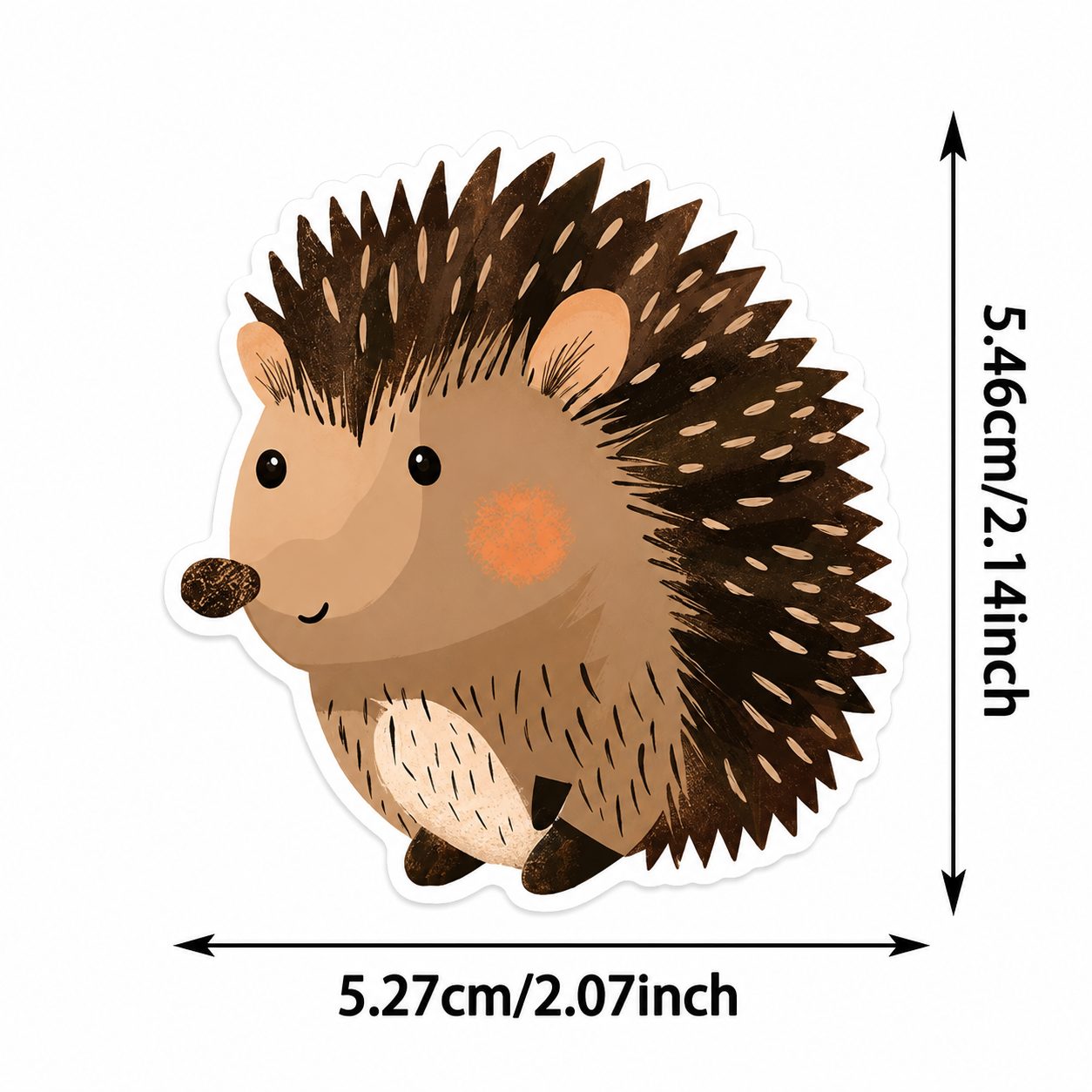 Set 50 Stickere Decorative, Modele Animale in Stil Acuarela, Impermeabile, Aproximativ 5.27 x 5.46 cm, Multicolor
