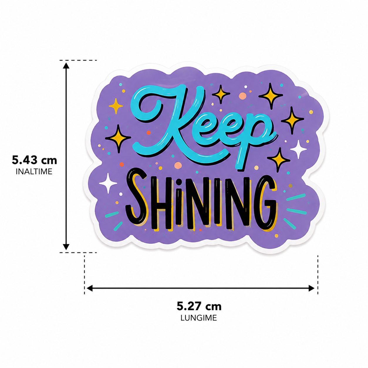 Set 50 Stickere Decorative, cu Mesaje Motivationale si Citate Inspirationale in Limba Engleza, Impermeabile, Aproximativ 5.27 x 5.43 cm, Multicolor