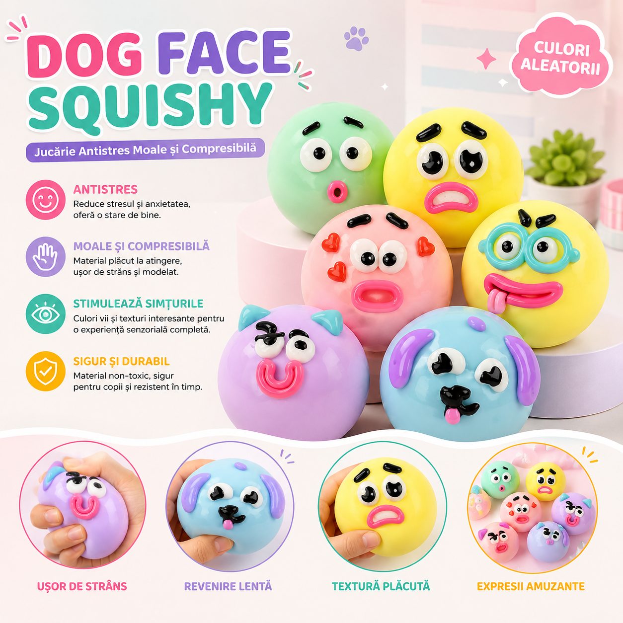 Jucarie antistres Squishy model colorat