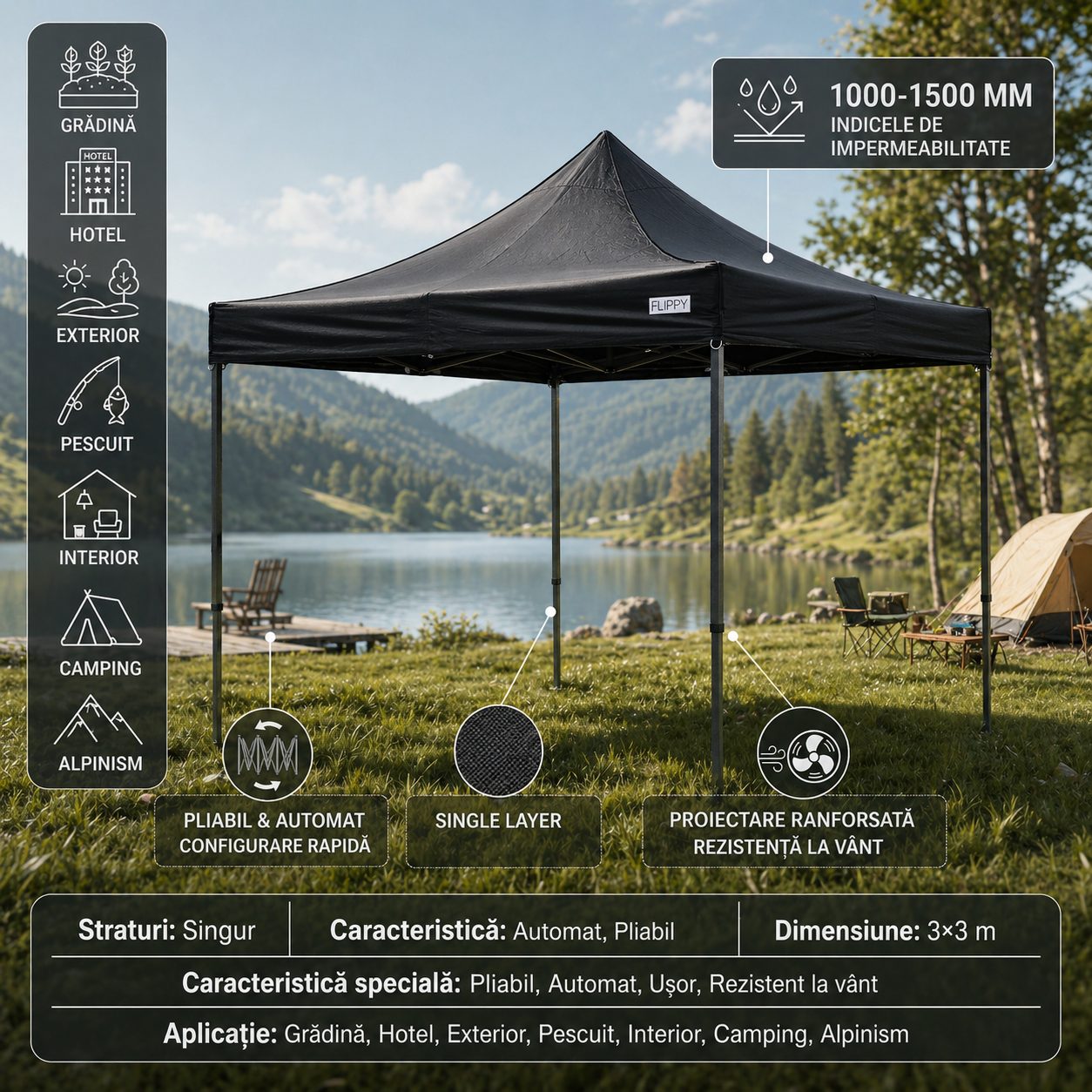 Detaliu Cadru Metal Ranforsat Pavilion 