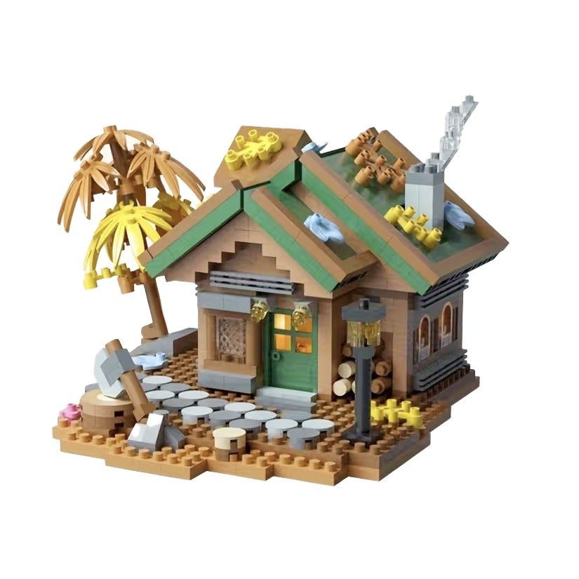 Set constructie casuta din padure 781 piese