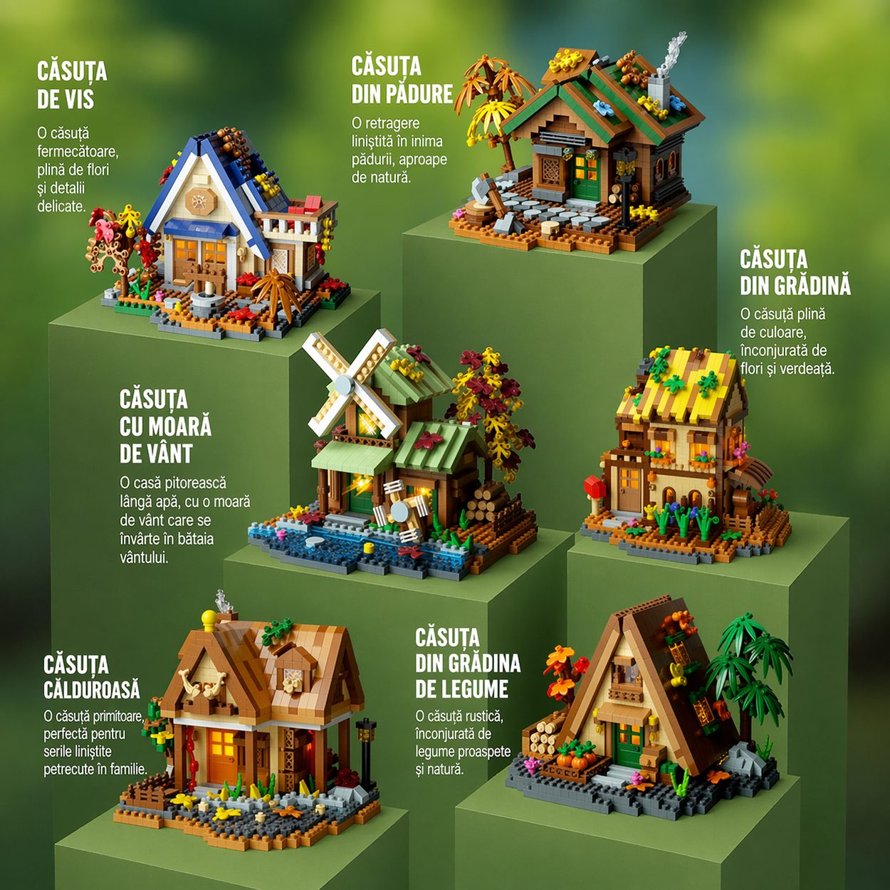Detaliu constructie Forest Log Cabin - Piesele ABS