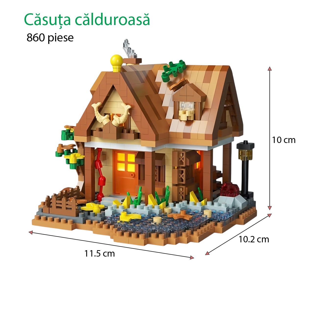 Set constructie piese ABS multicolor