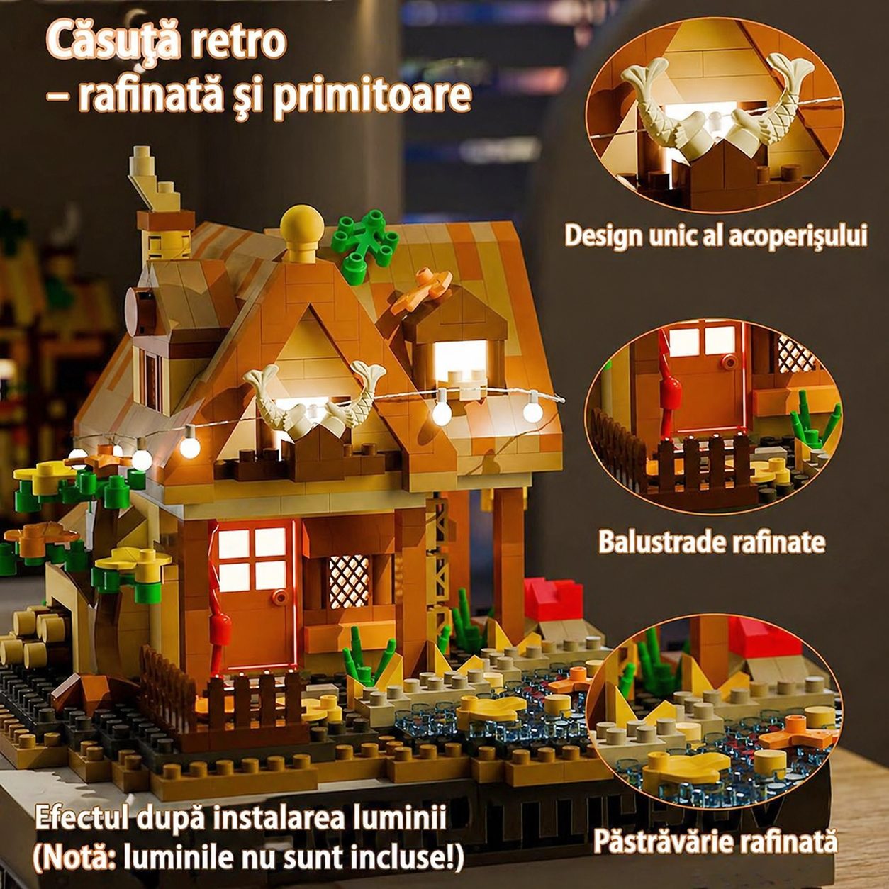 Casuta calduroasa Forest Log Cabin constructie completa