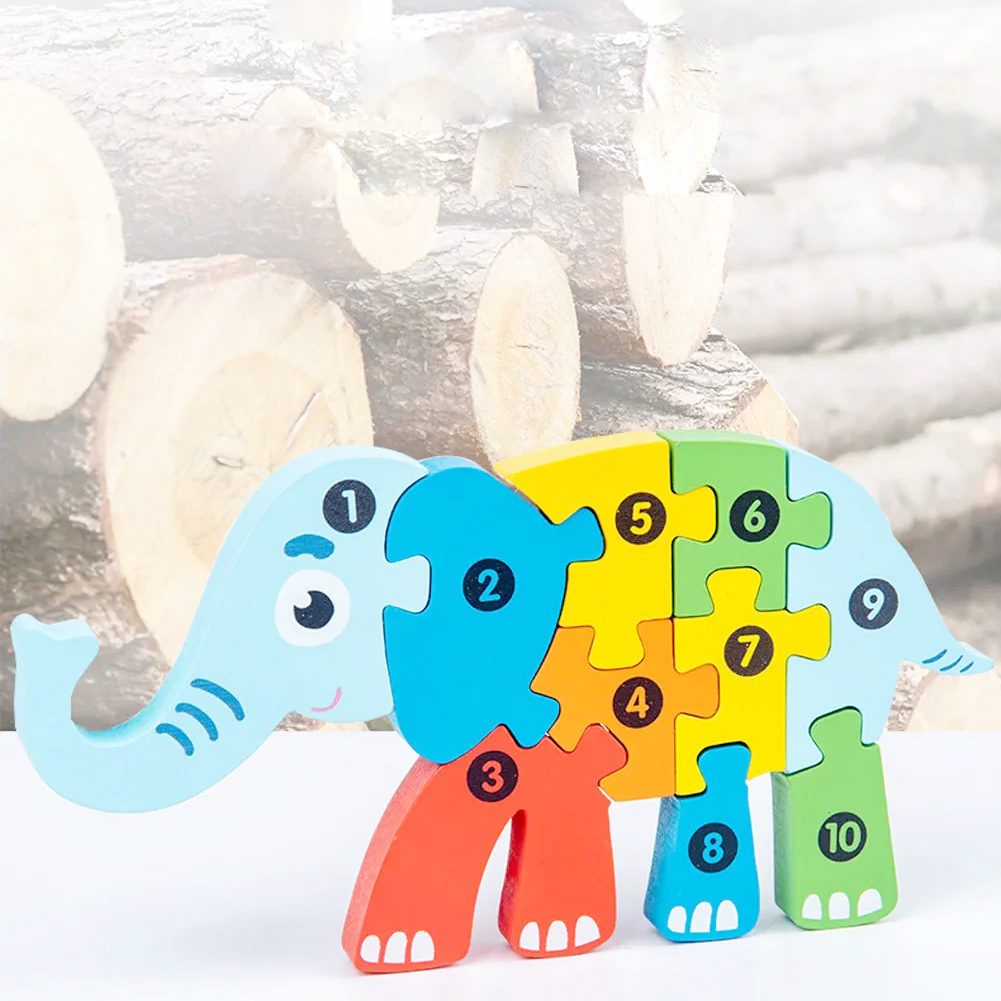 Piese Puzzle Lemn Montessori Detaliu