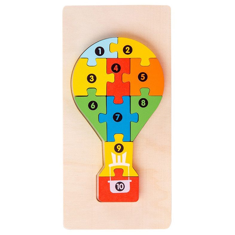 Puzzle 3D din lemn Montessori pentru copii