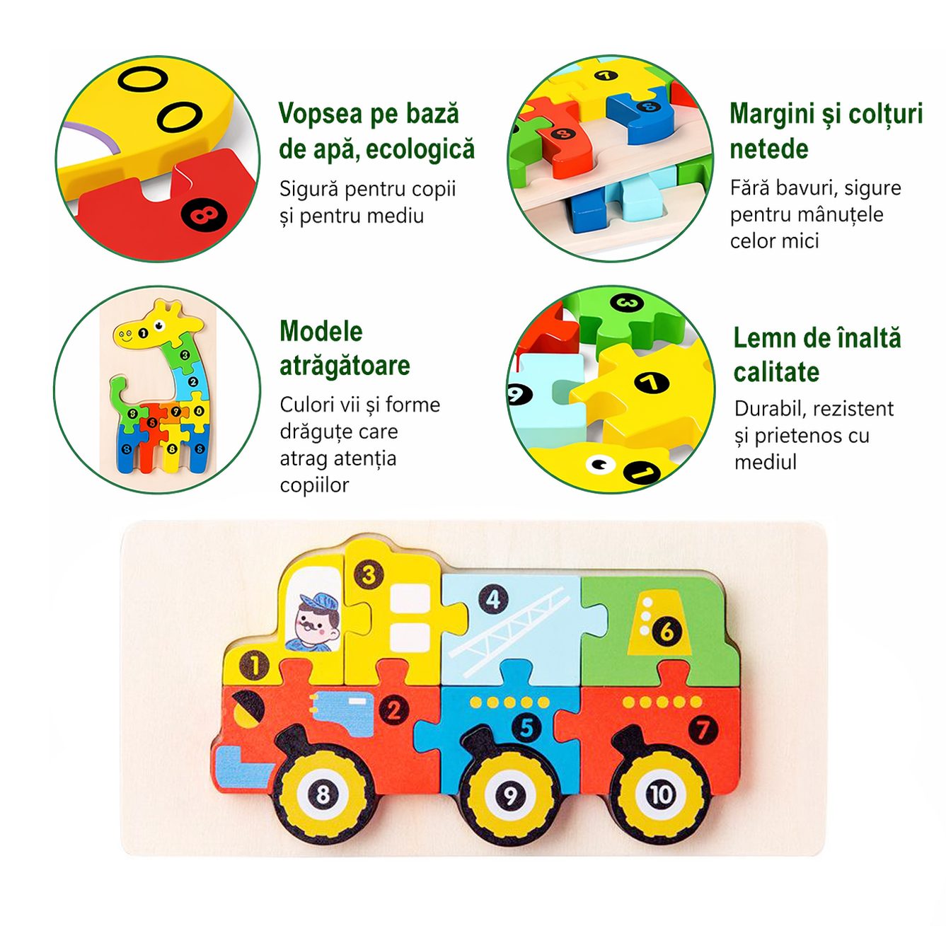 Jucarie Educativa Lemn pentru Bebelusi