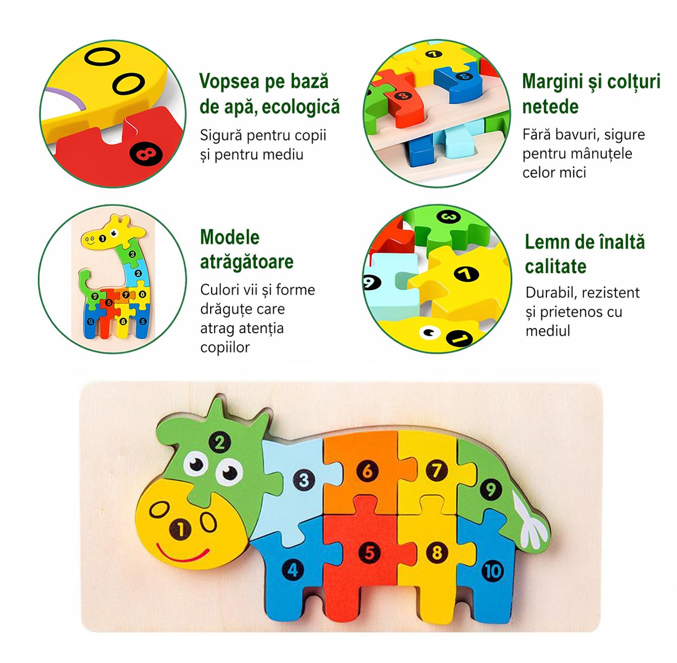 Copil jucandu-se cu puzzle educativ 