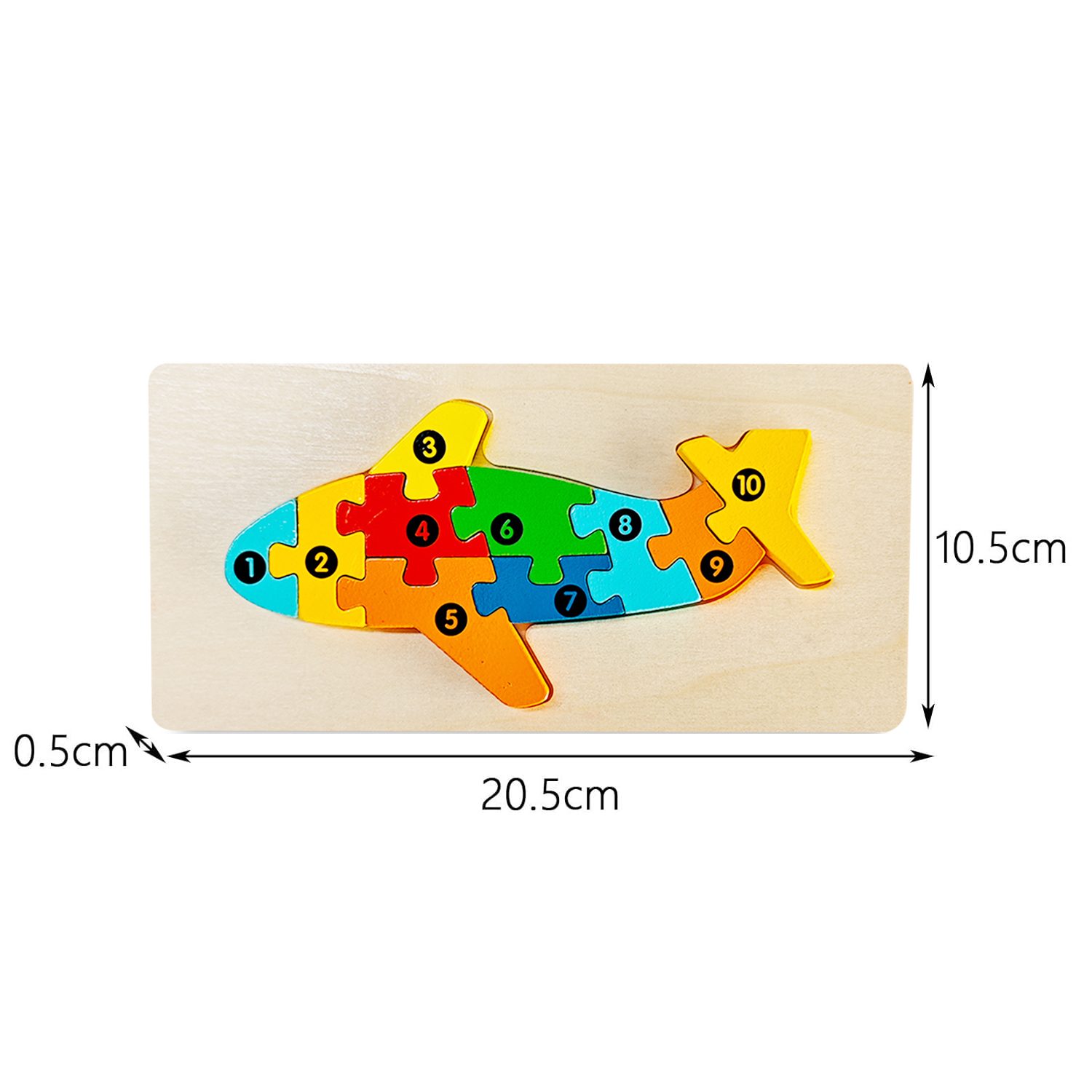 Puzzle Lemn Model Avion Montessori