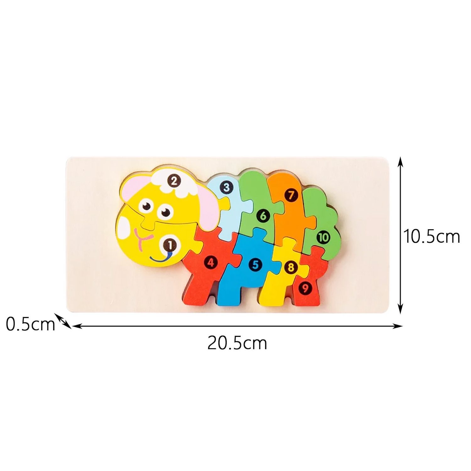 Puzzle 3D Montessori - Culori Naturale