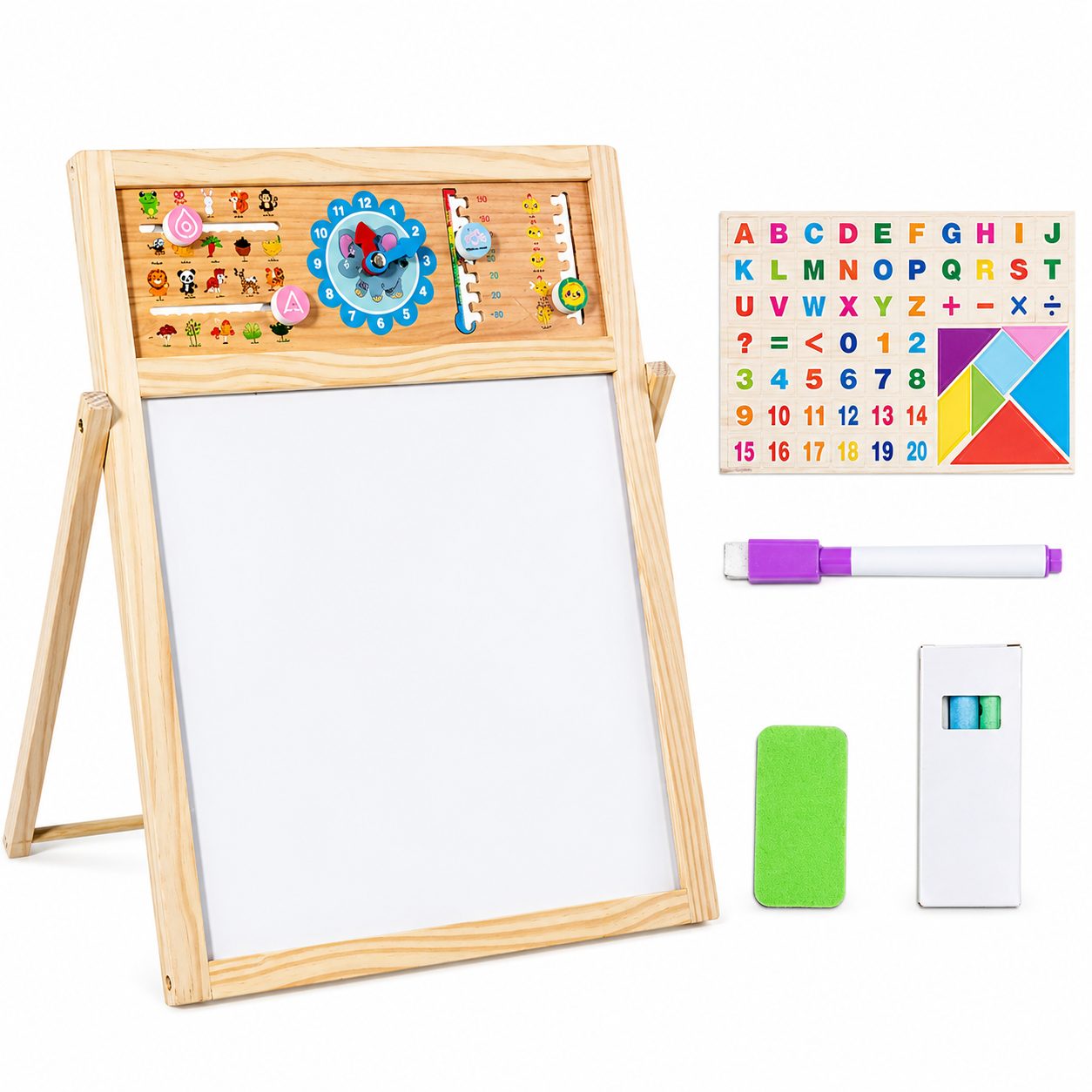 Tablă de desen magnetic dublu-față ajustabilă