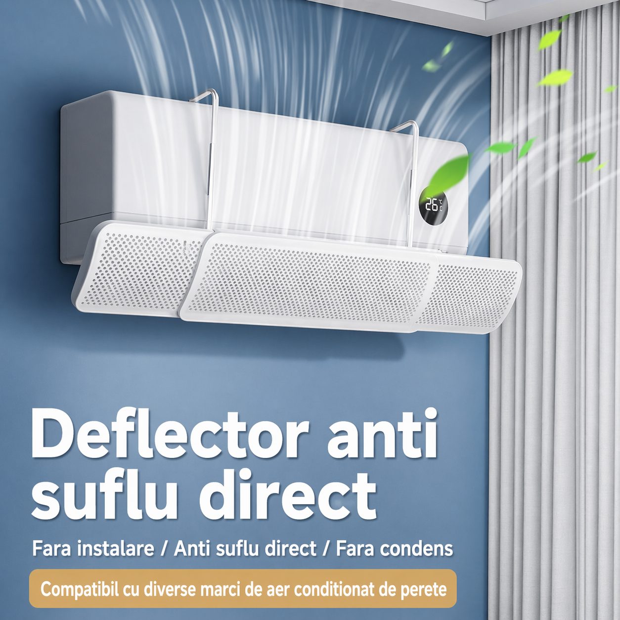 Rezultate deflector aer conditionat alb