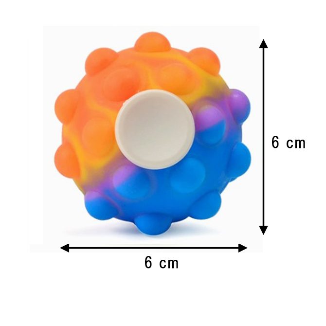 Detaliu Fidget Spinner Pop It 3D Design Portocaliu