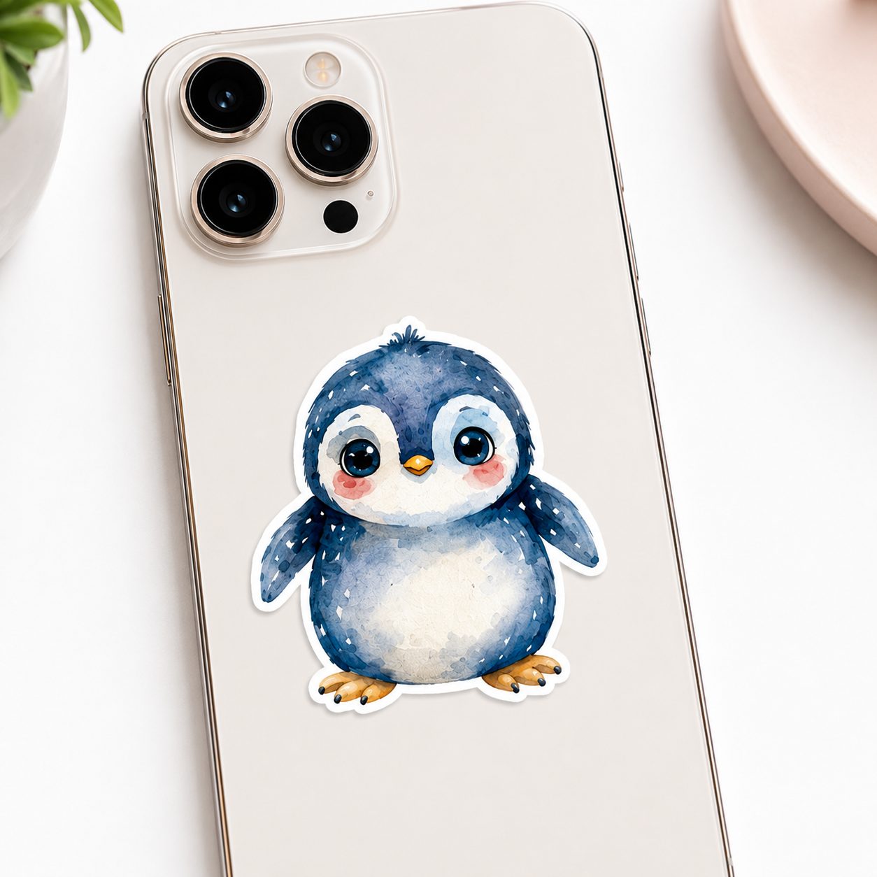 Set 50 Stickere Decorative, Modele Animale Cartoon in Stil Acuarela, Impermeabile, Aproximativ 5.27 x 5.43 cm, Multicolor