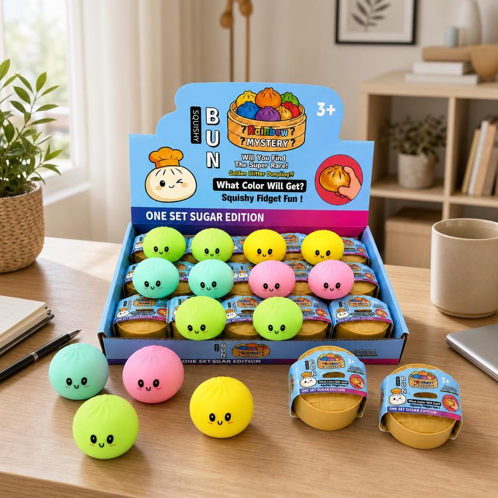 Squishy Fata Zambitoare Modelabil cu Textura Fina, 5.5 cm – Mix Culori