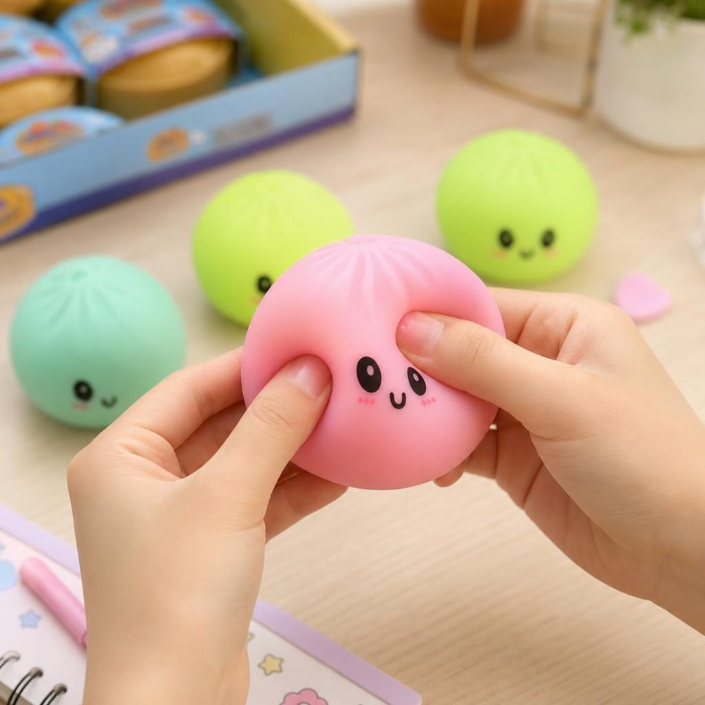 Squishy Fata Zambitoare Modelabil cu Textura Fina, 5.5 cm – Mix Culori