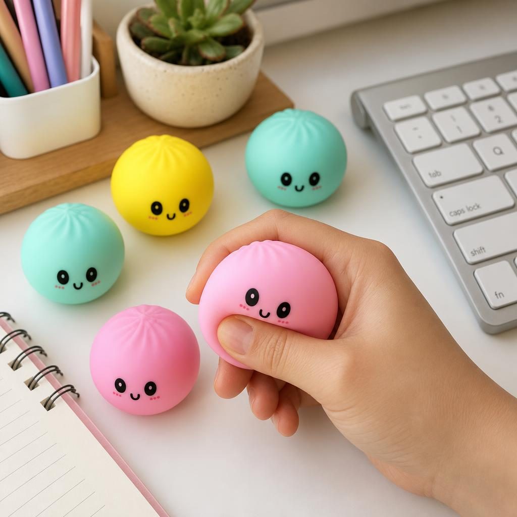 Squishy Fata Zambitoare Modelabil cu Textura Fina, 5.5 cm – Mix Culori