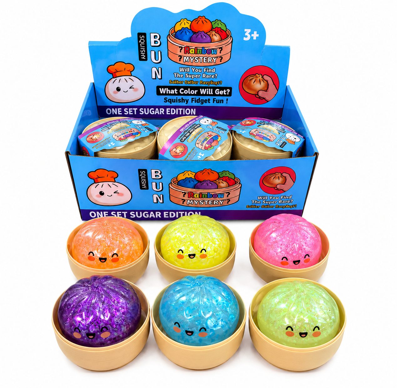 Jucarie Dumpling Squishy multicolor 8.5 cm