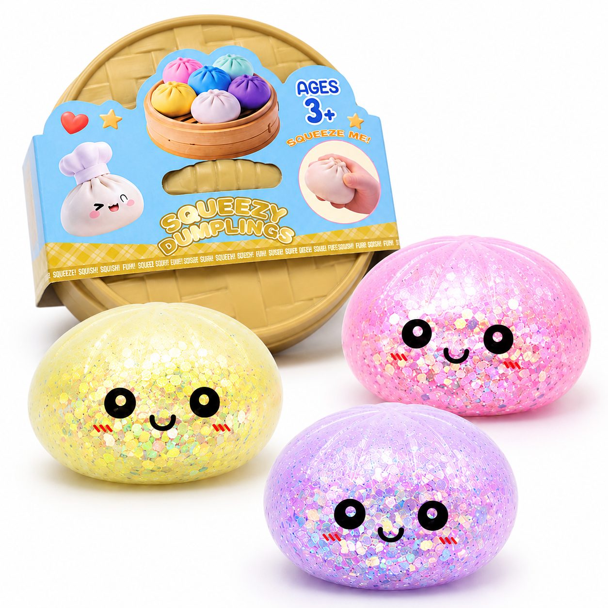 Detaliu Dumpling Squishy texturat