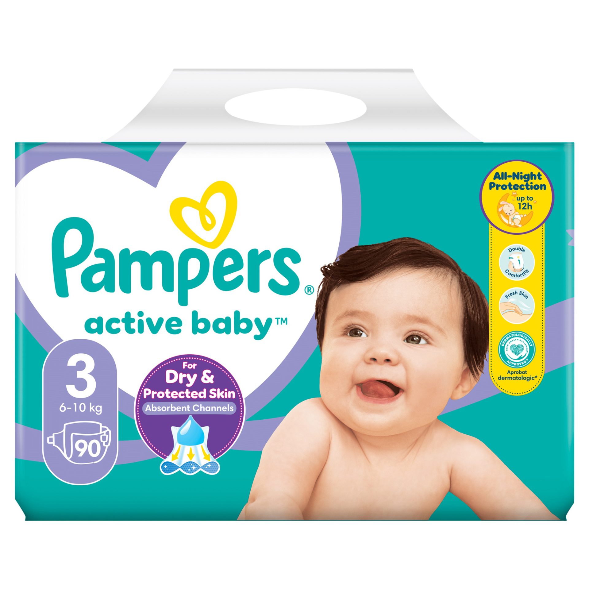 Scutece Pampers Active Baby Nr. 3, 6-10 kg, 90 bucăți