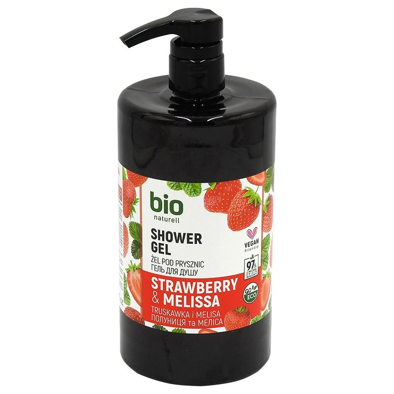 Gel de Dus cu Pompa Bio Naturell Căpșuni și Melissa 946 ml