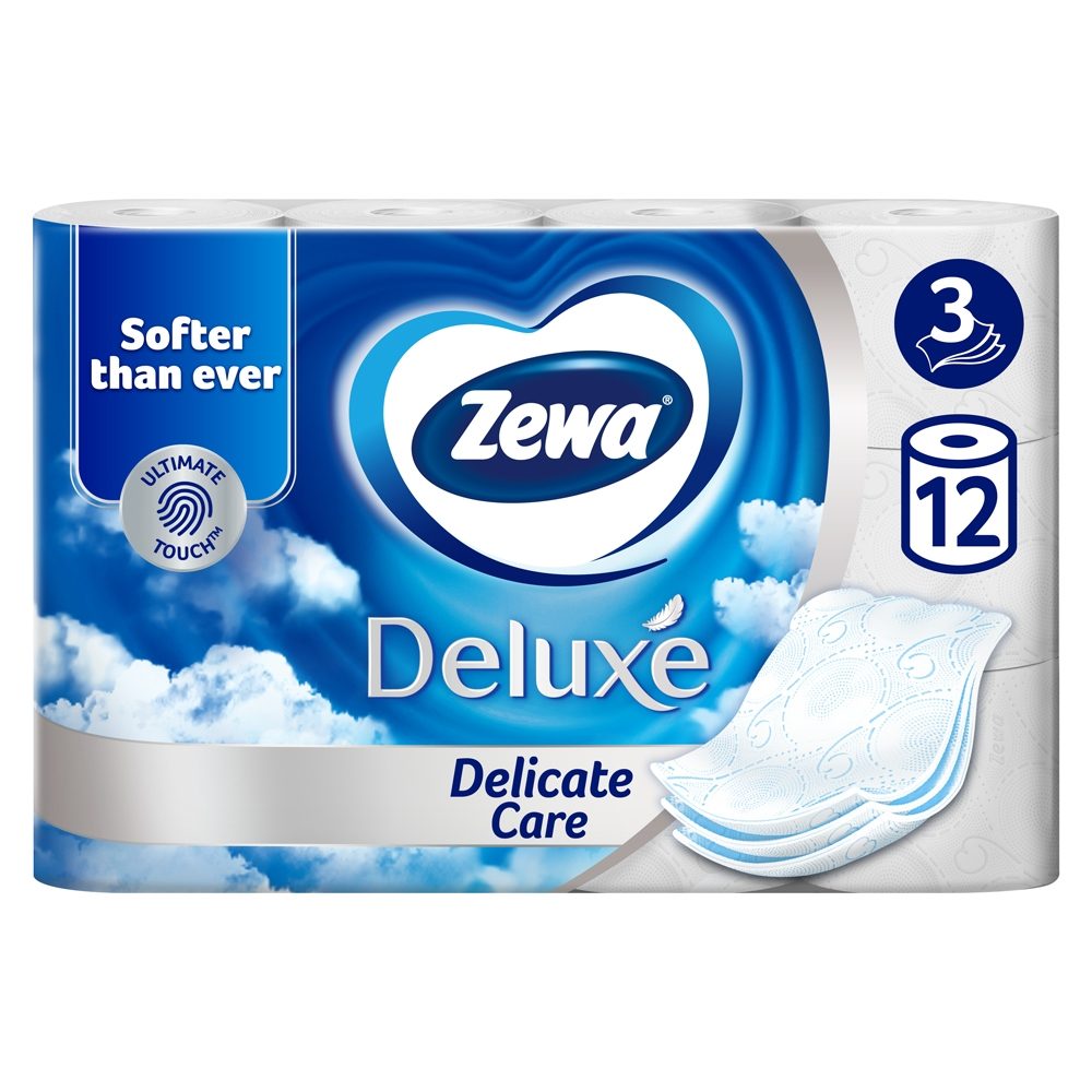 Hârtie igienică ZEWA Deluxe Delicate Care 3 straturi 12 role