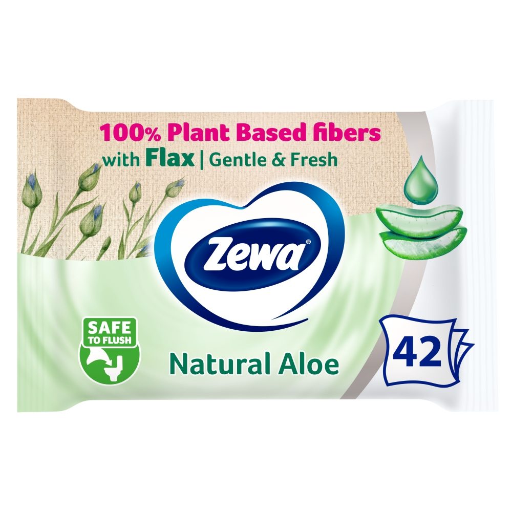 Hartie igienica umeda ZEWA Aloe Vera 42 bucati