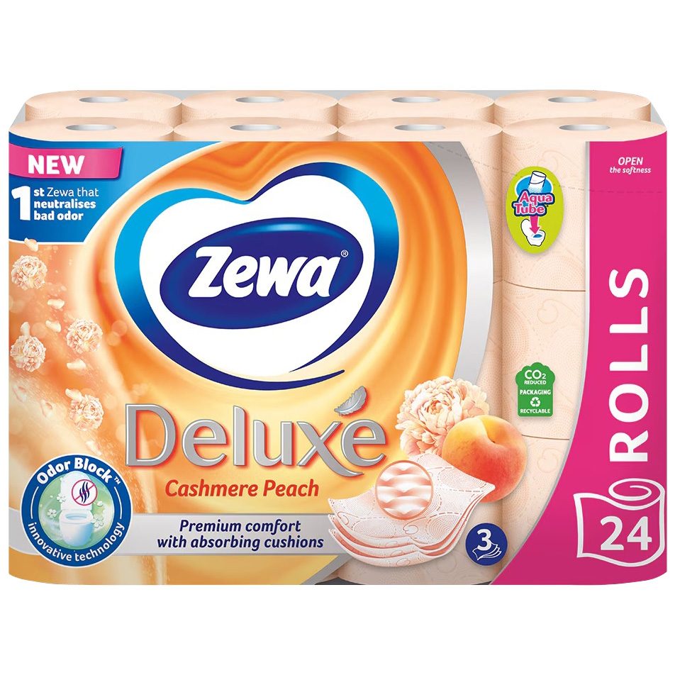 Hârtie igienică ZEWA Deluxe Cashmere Peach 3 straturi 24 role