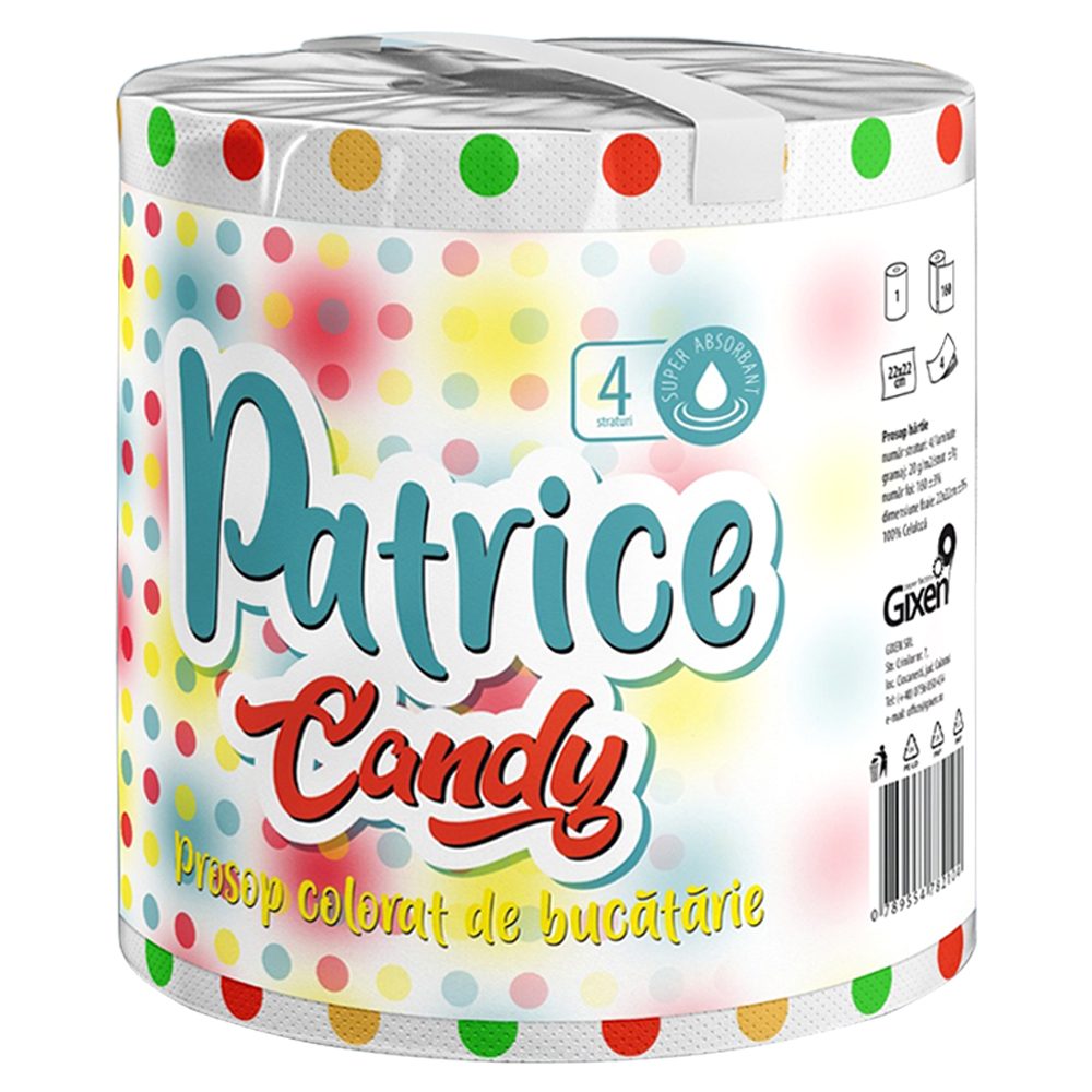 Prosop de Bucatarie PATRICE Candy Color 4 straturi alb