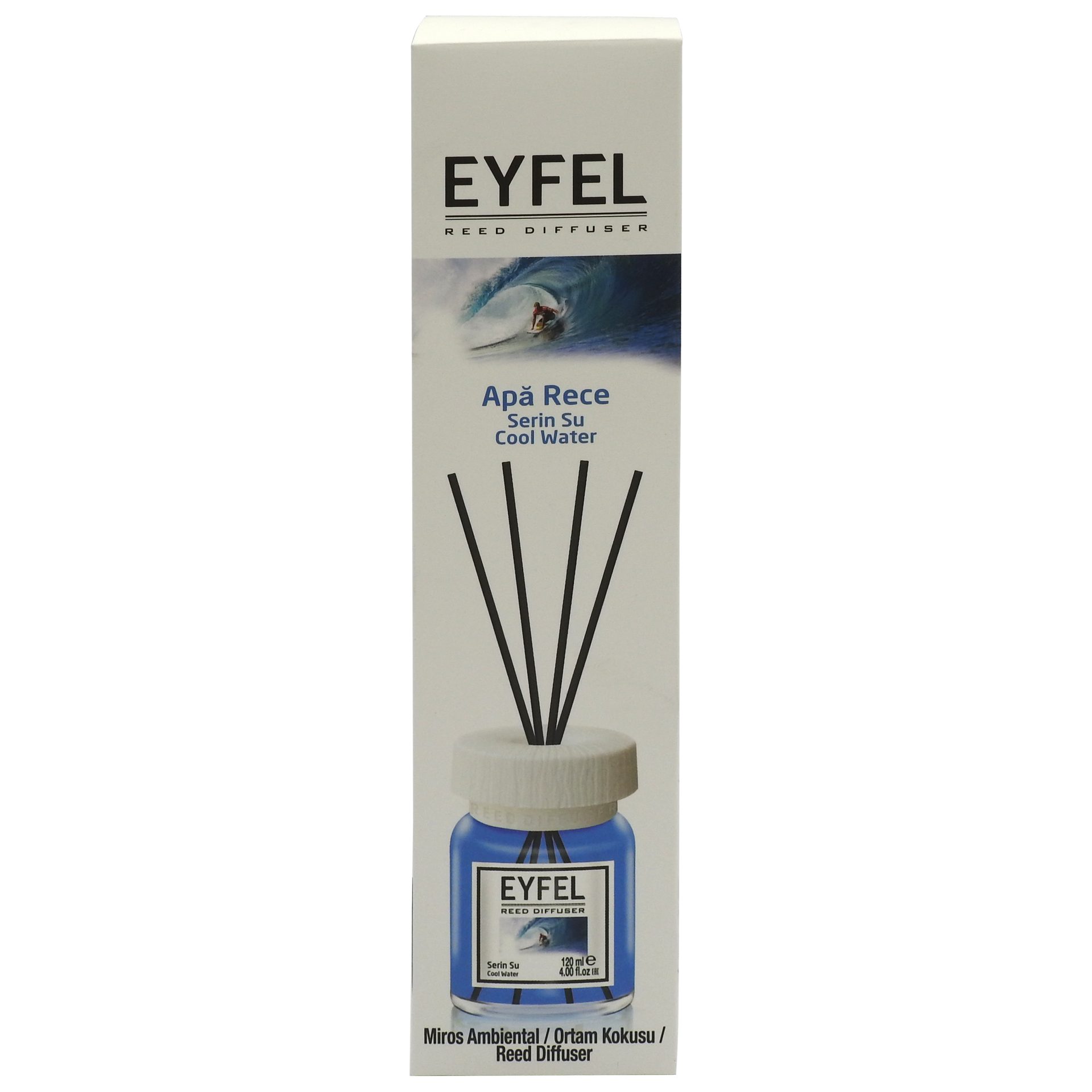 Odorizant Camera EYFEL Cool Water cu Betisoare 120 ml