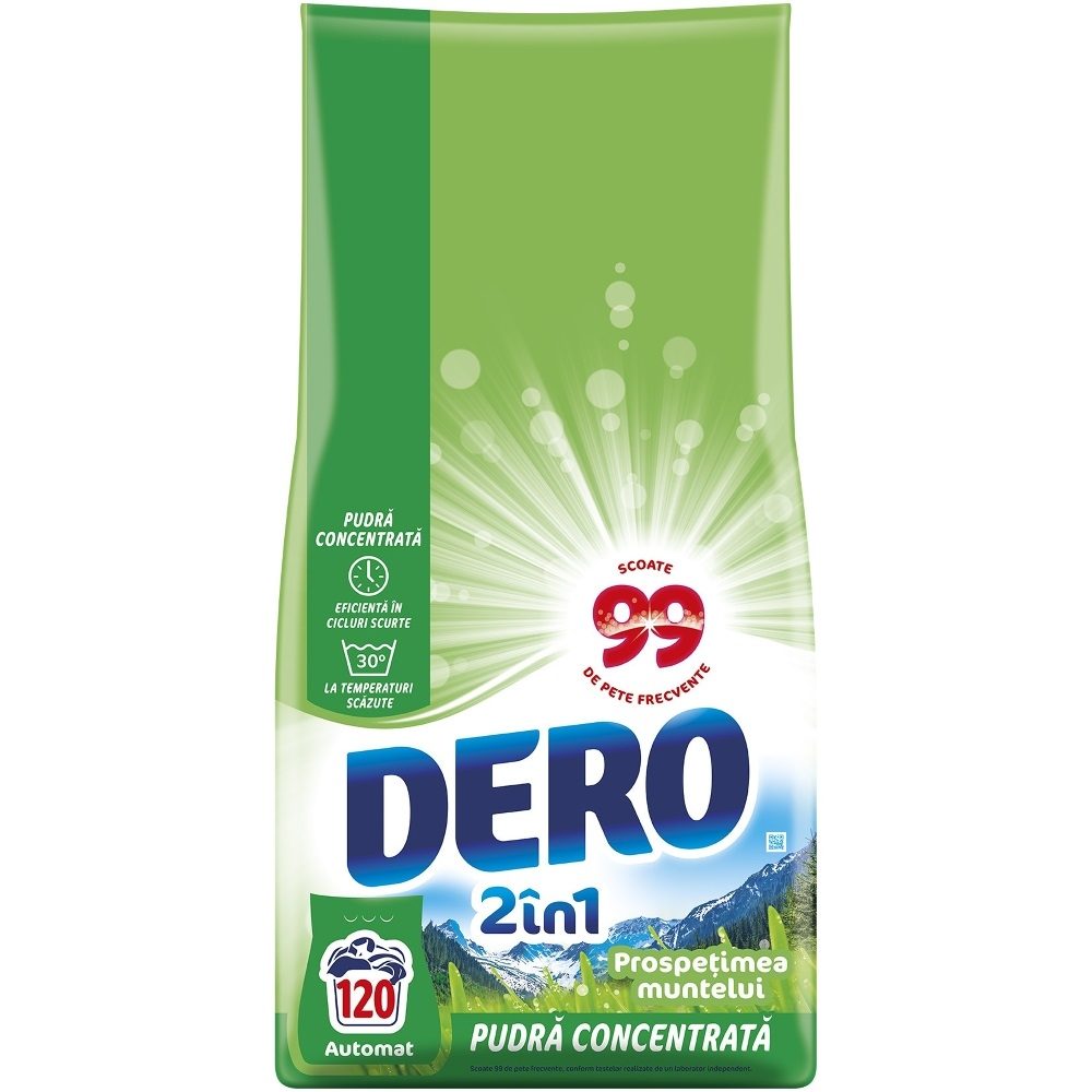 Detergent Automat DERO 2in1 Prospețimea Muntelui 9 kg