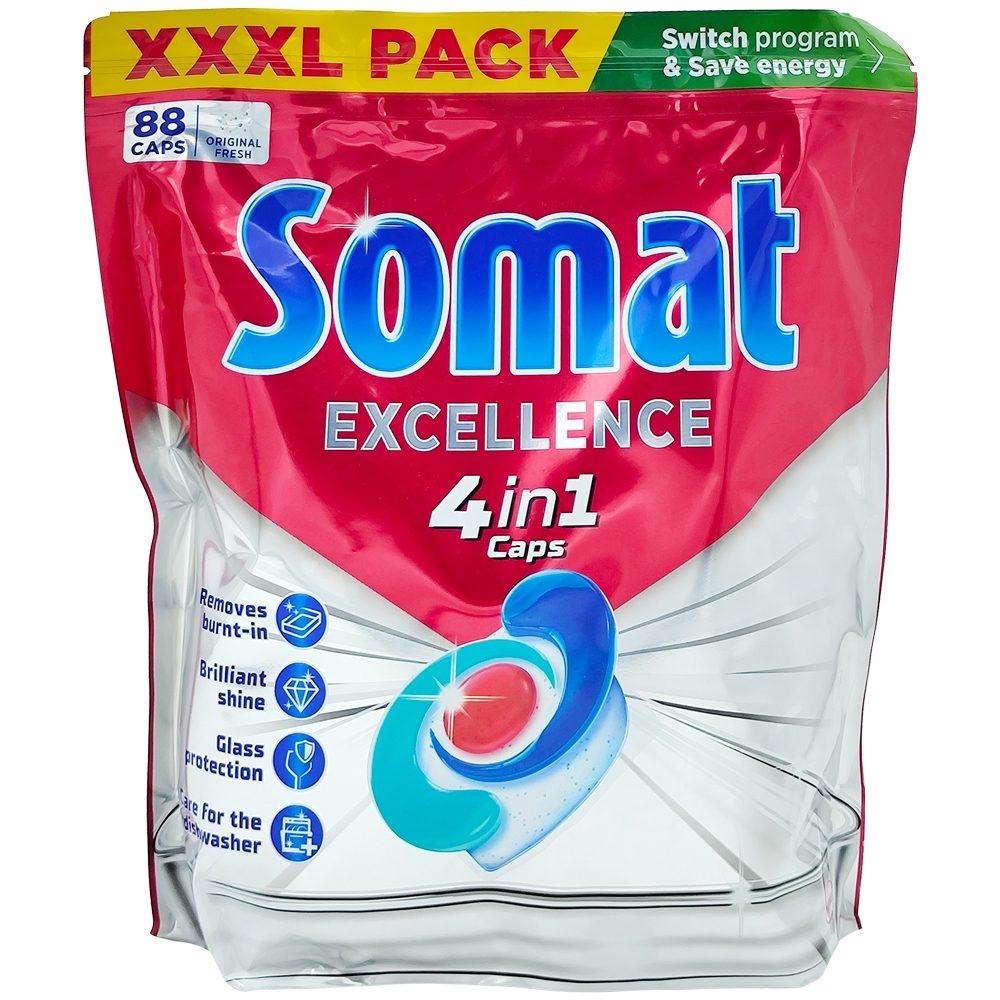 Detergent capsule SOMAT 4 in 1 Excellence pentru mașina de spălat vase