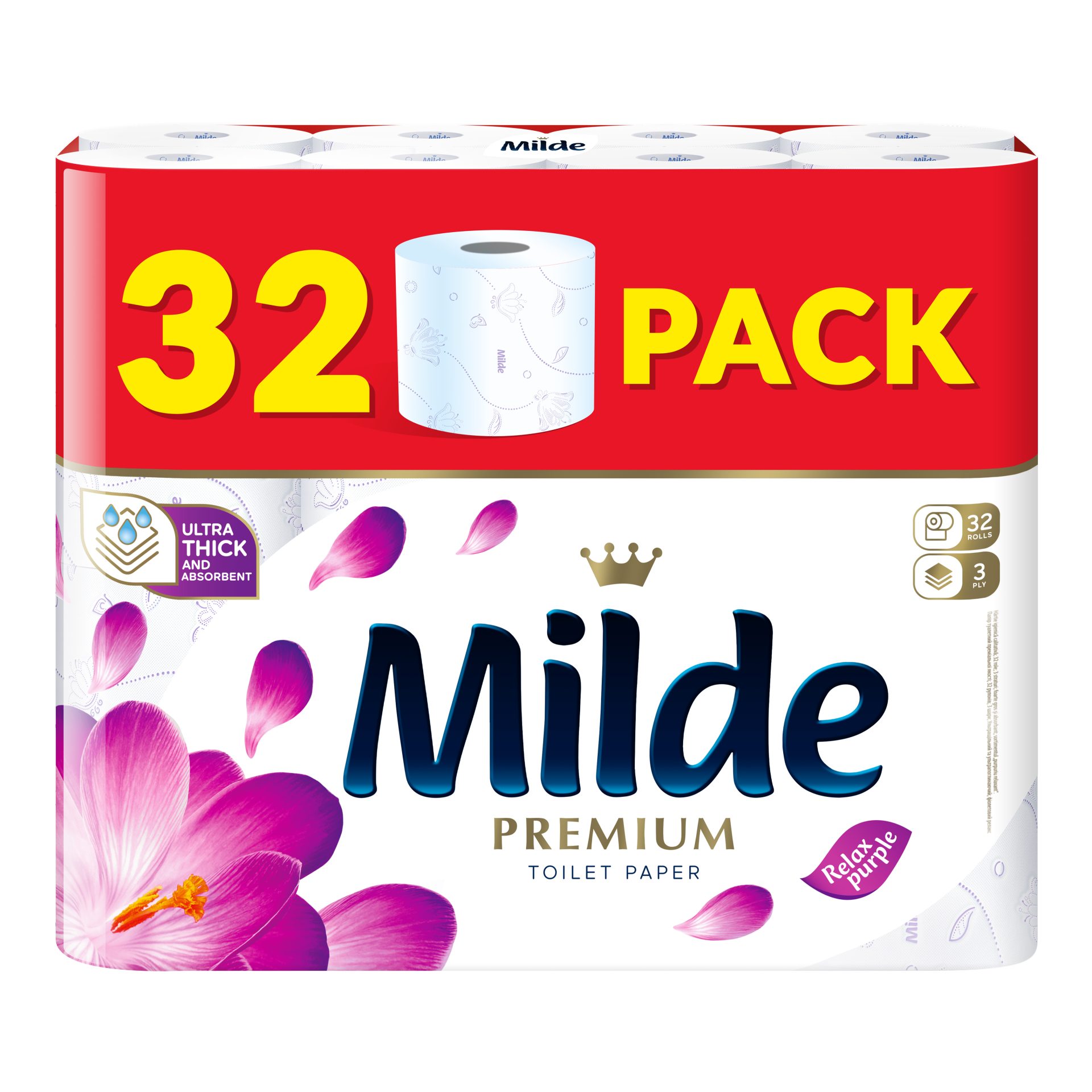 Hârtie Igienică MIDLE Relax Purple 32 Role 3 Straturi