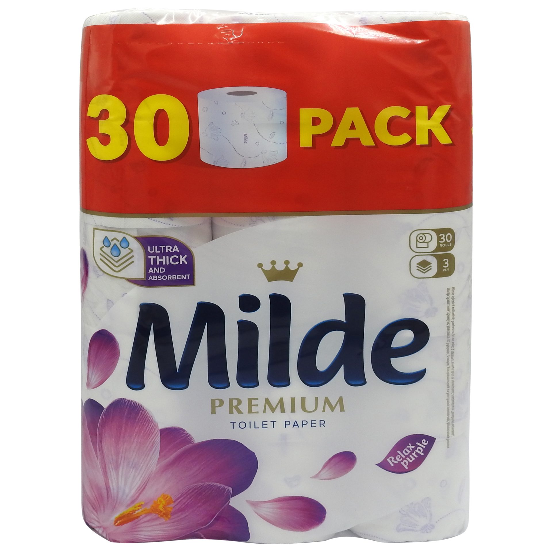 Hârtie igienică MILDE Relax Purple 30 role 3 straturi