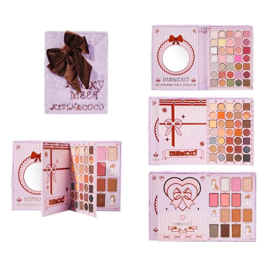 Paleta de machiaj Kevin&Coco Purple Plush Bow 82 nuante