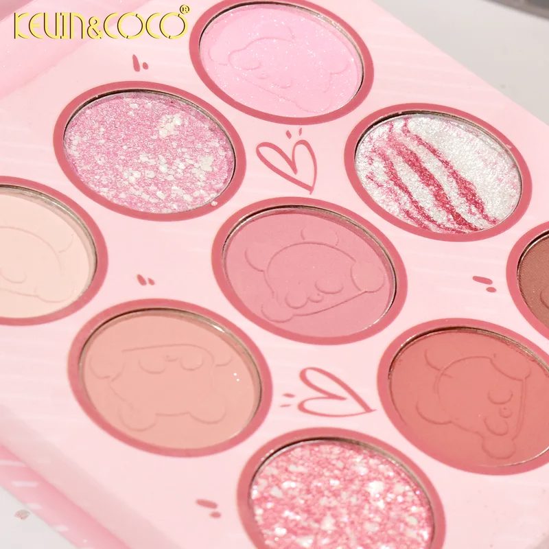 Detaliu Paleta de Farduri Kevin&Coco cu Nuante Multicolor