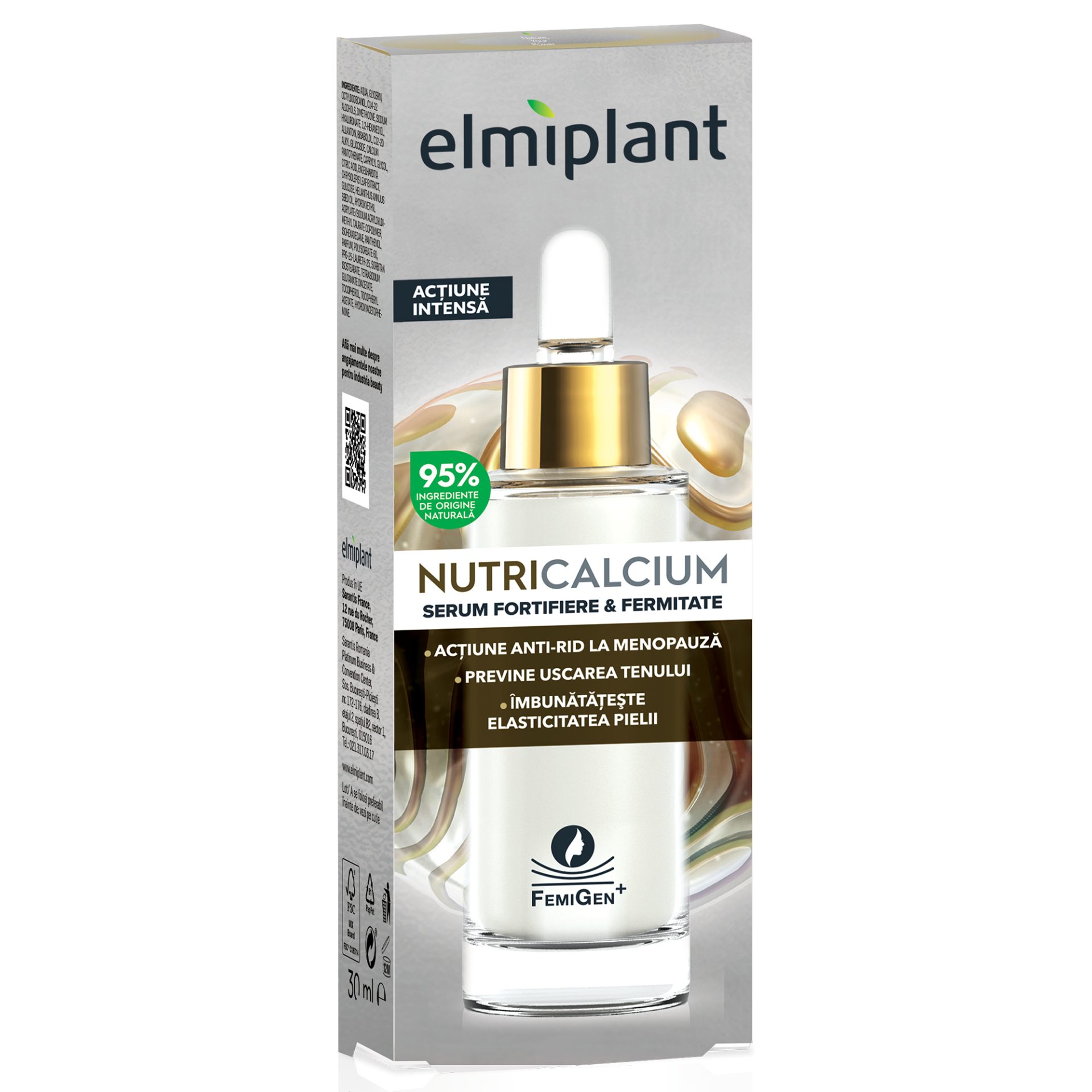 Ser Pentru Fata Elmiplant NutriCalcium Fortifiere si Fermitate 30 ml