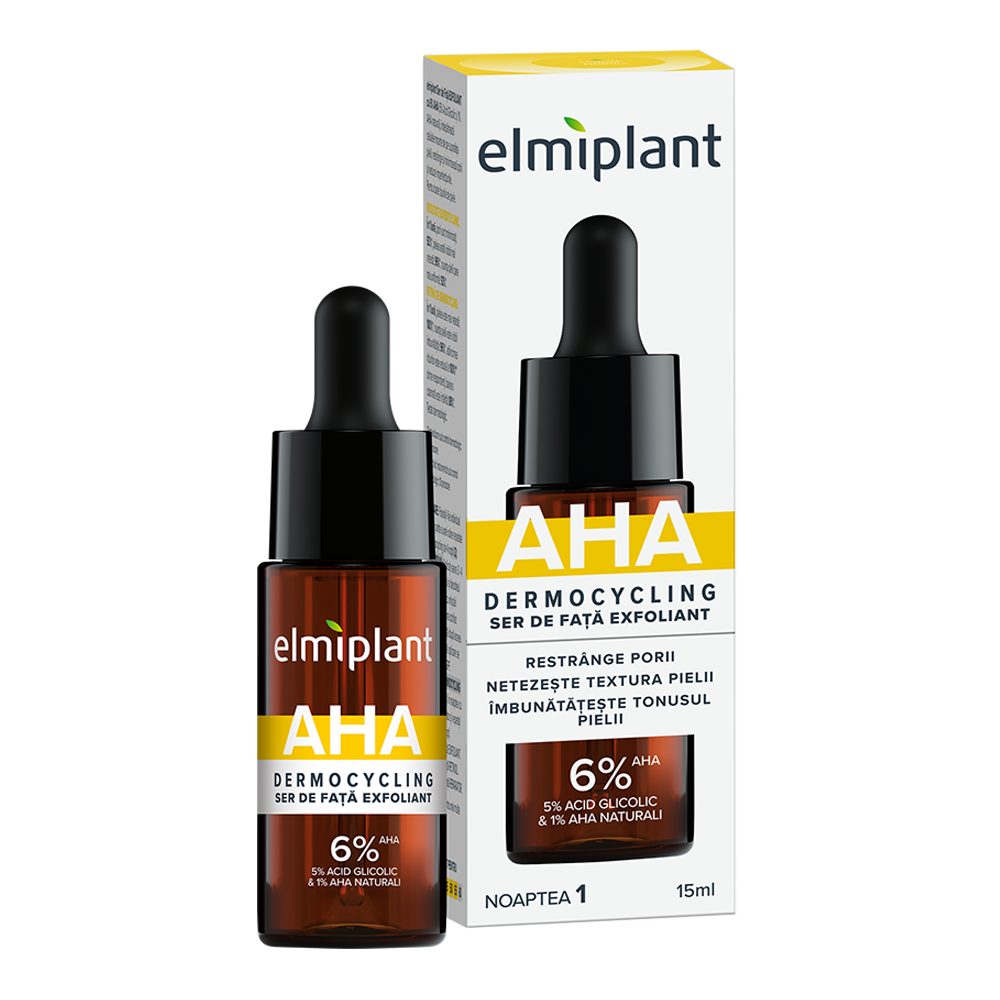 Ser Exfoliant Pentru Fata Elmiplant Dermocycling cu 6% AHA