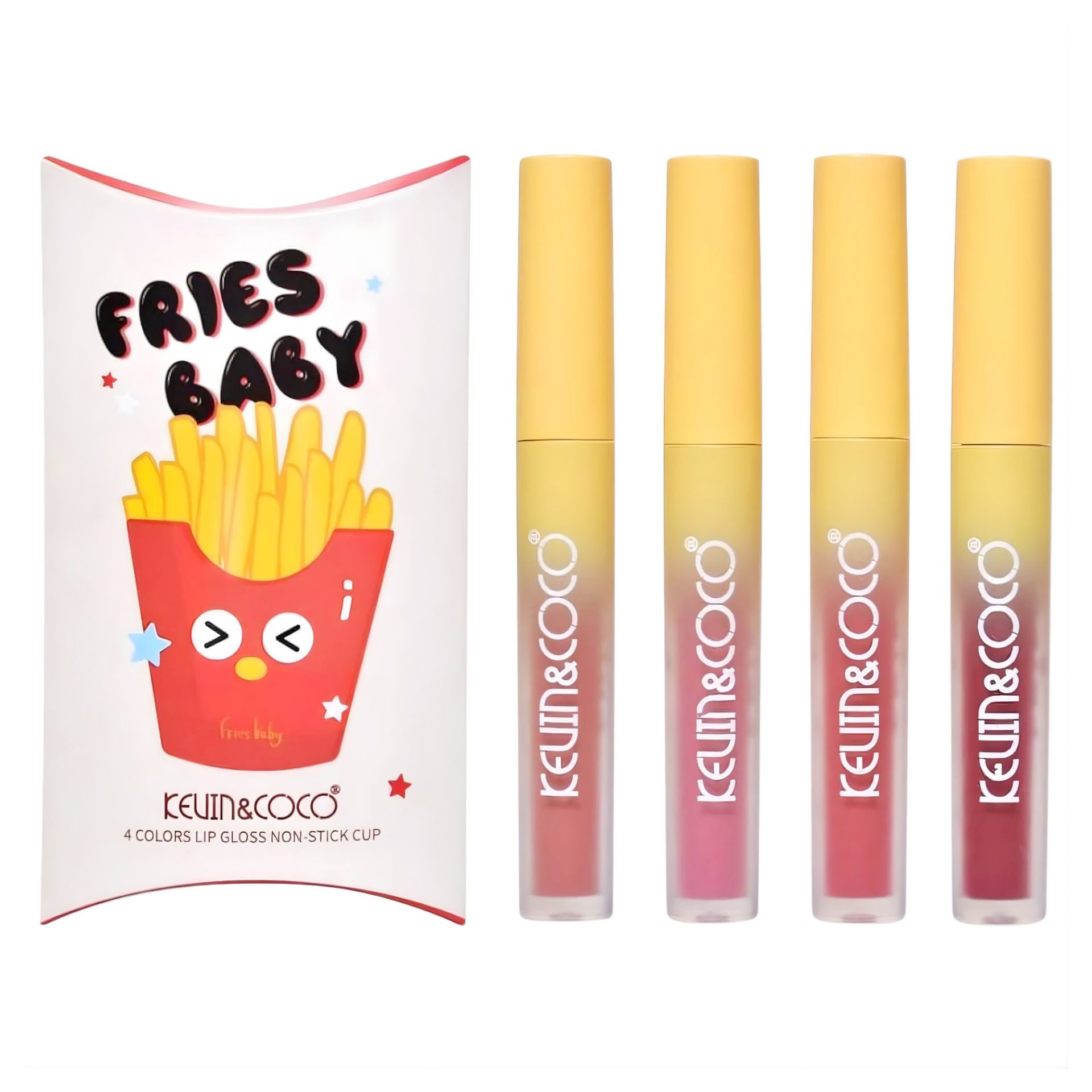 Set 4 luciuri de buze Kevin&Coco Fries Baby Multicolor