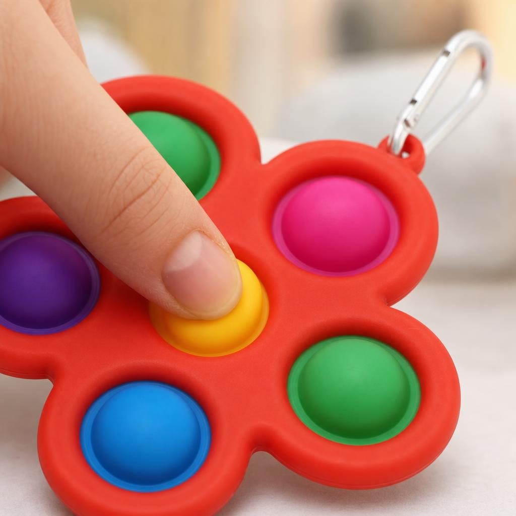 Breloc antistres Push Pop Bubble Fidget Floare