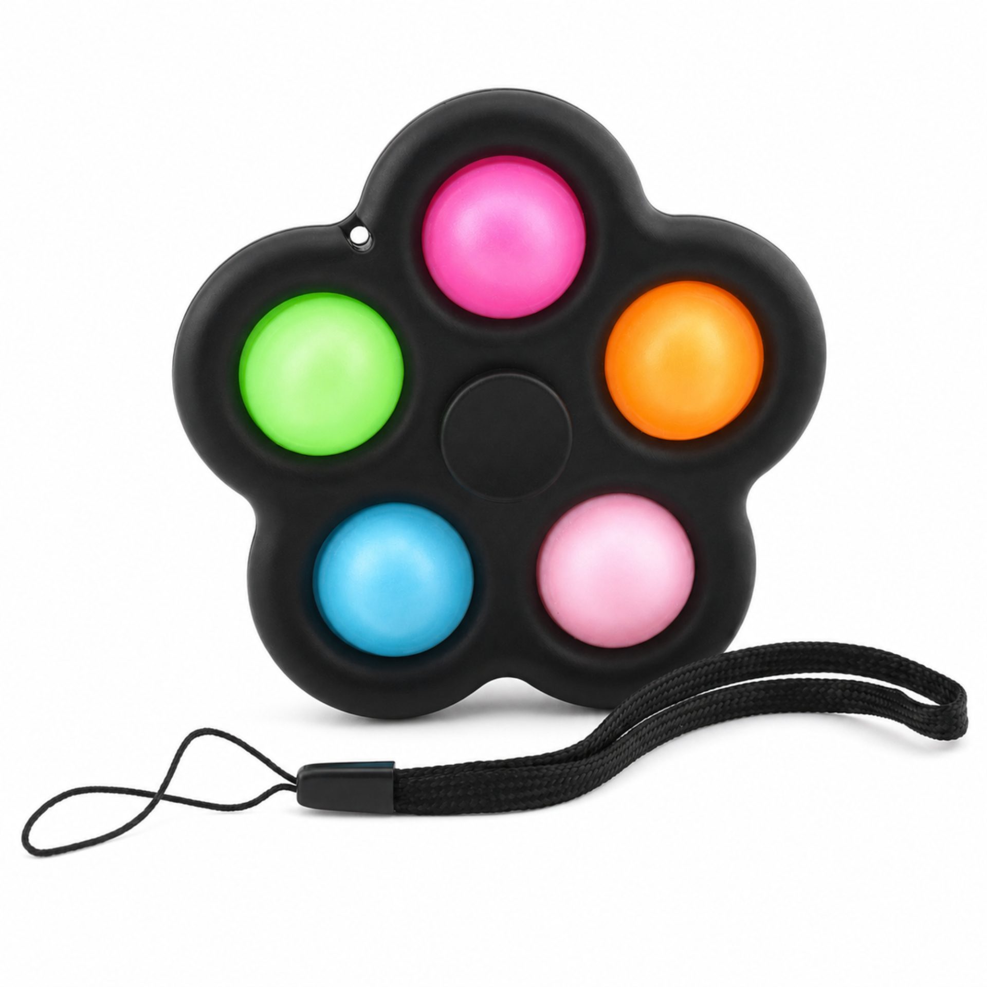 Jucarie antistres Simple Dimple spinner multicolor cu 5 buline pop it