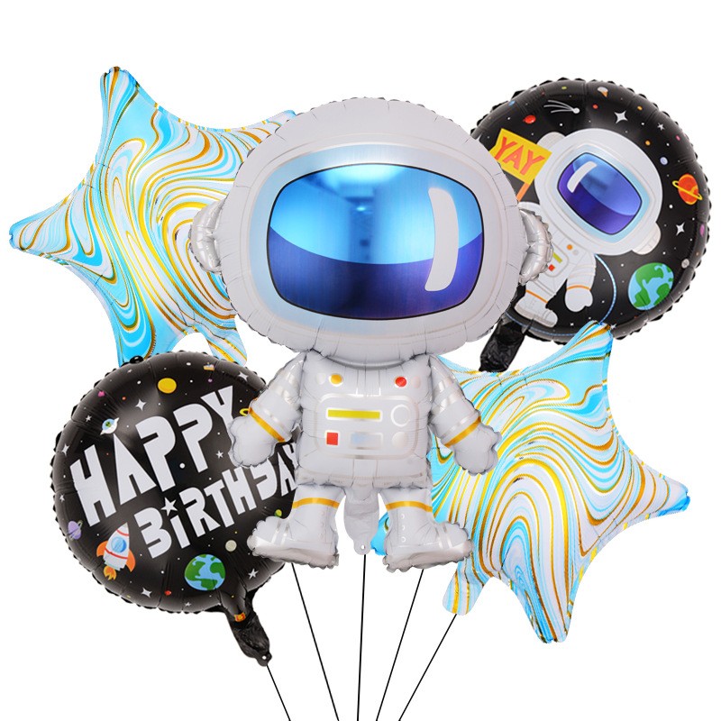Set baloane Astronaut folie aluminiu albastru