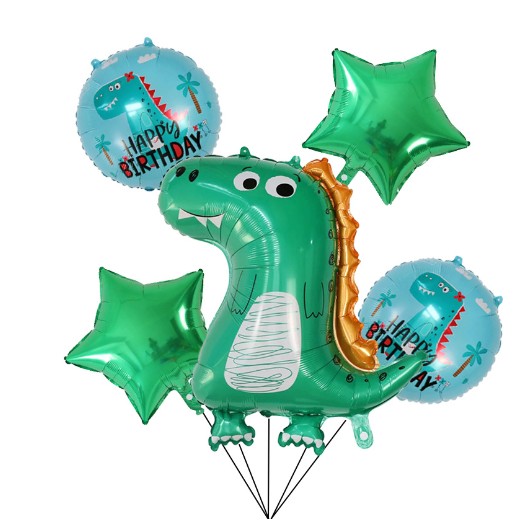 Set baloane folie dinozaur verde aniversare