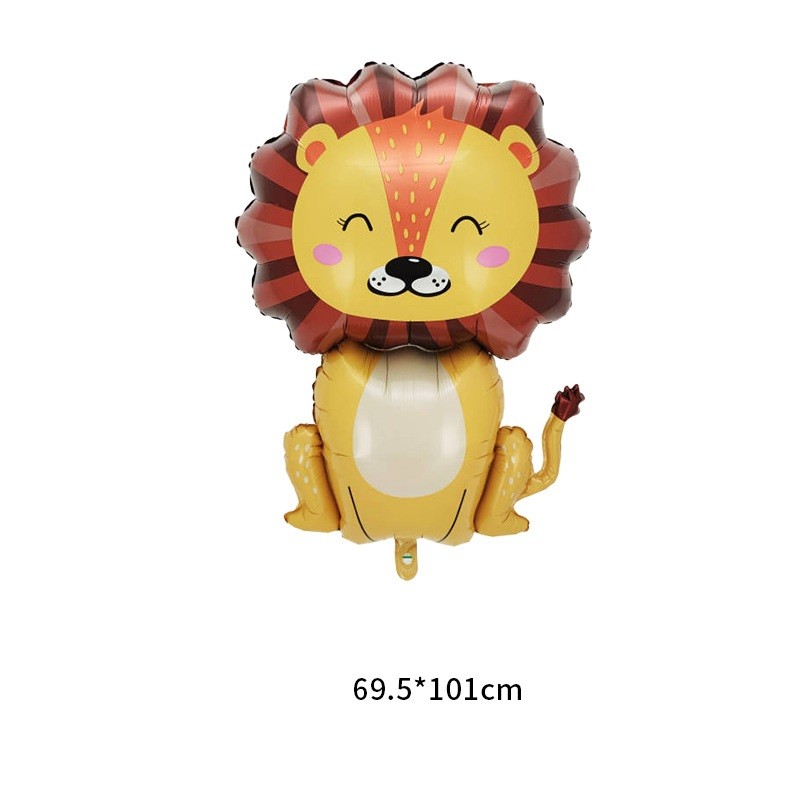 Detaliu baloane folie Jungla multicolor