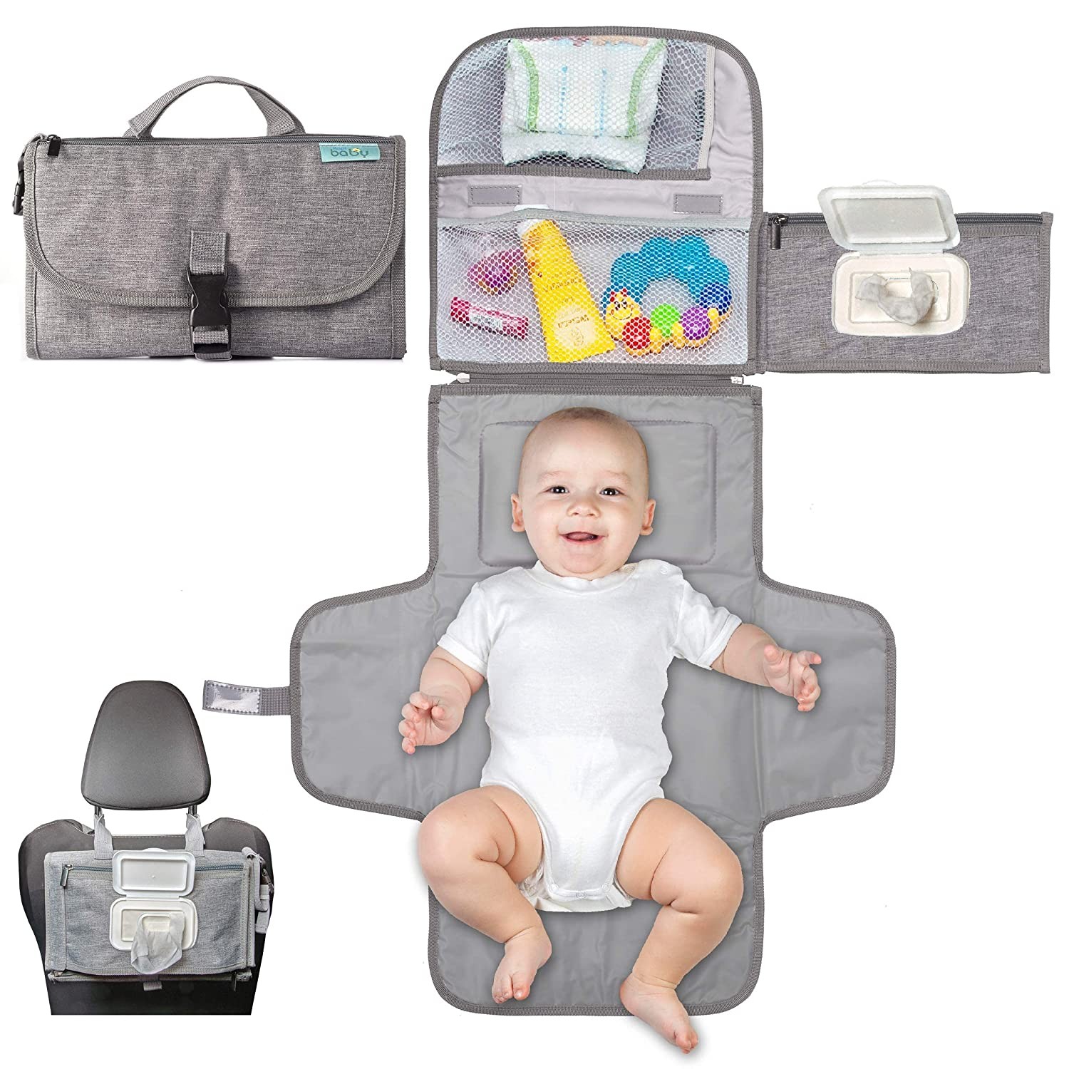 Cambiador portátil Cambiador de pañales para bebés de viaje/Baby Portable Diaper - Picture 7 of 10